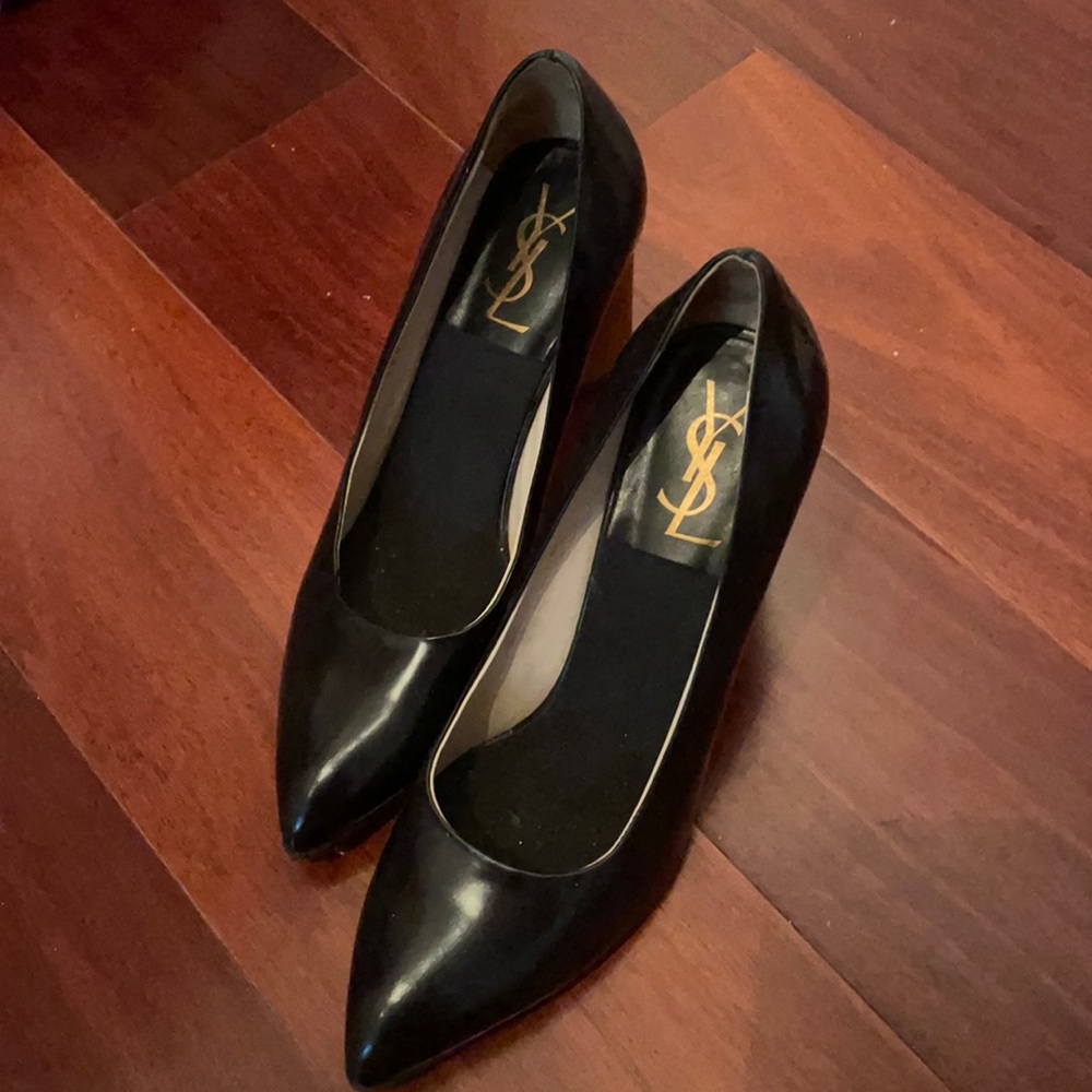 YSL size 36 black heeel